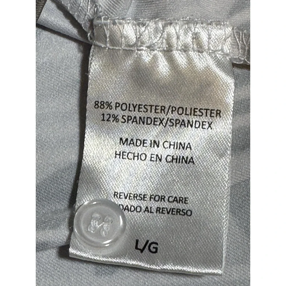 Swiss Alps Polo Shirt Mens Large Gray Camo Stretch Knit Golf Performance